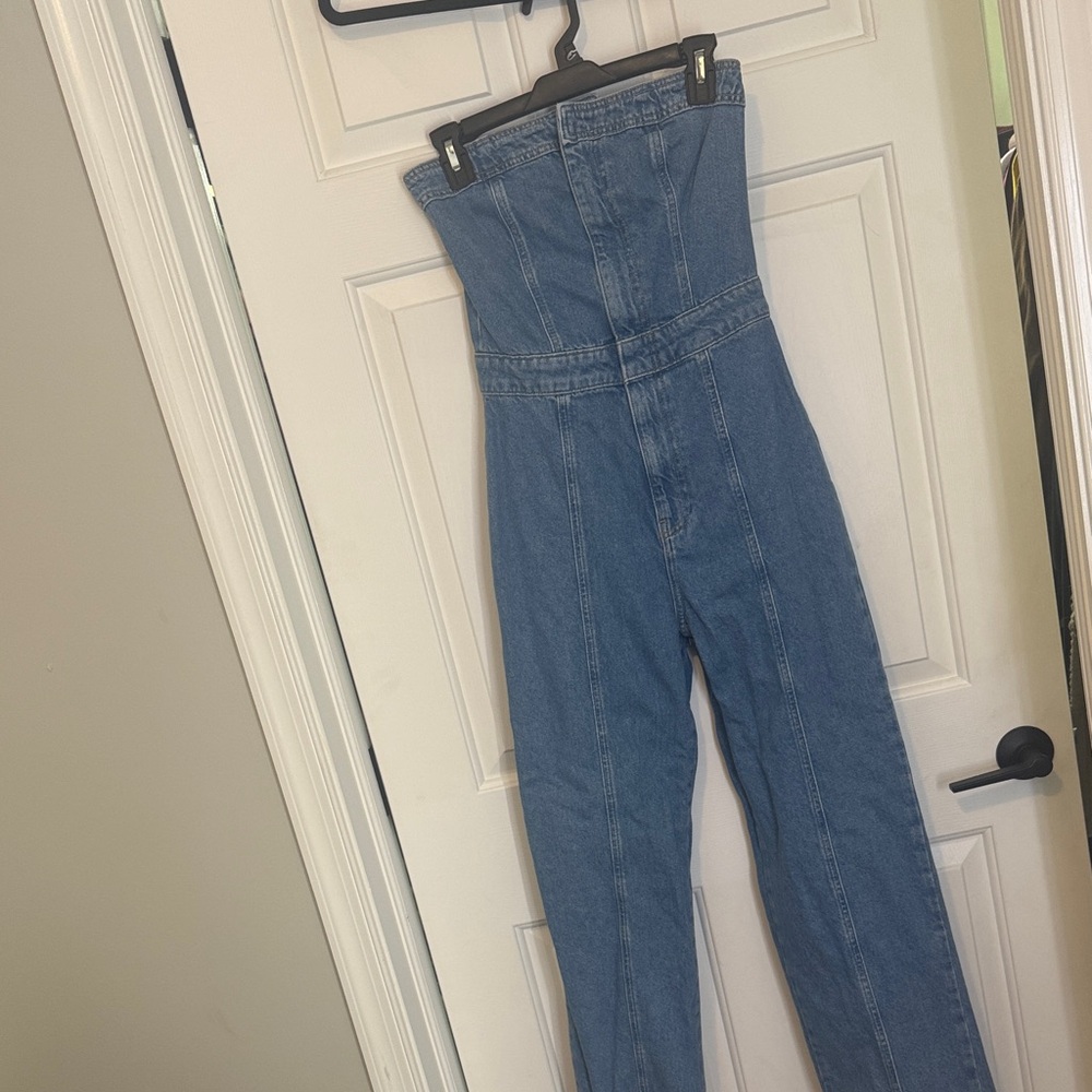 ASOS size 6 Blue Denim sleeveless Women's jumpsuit